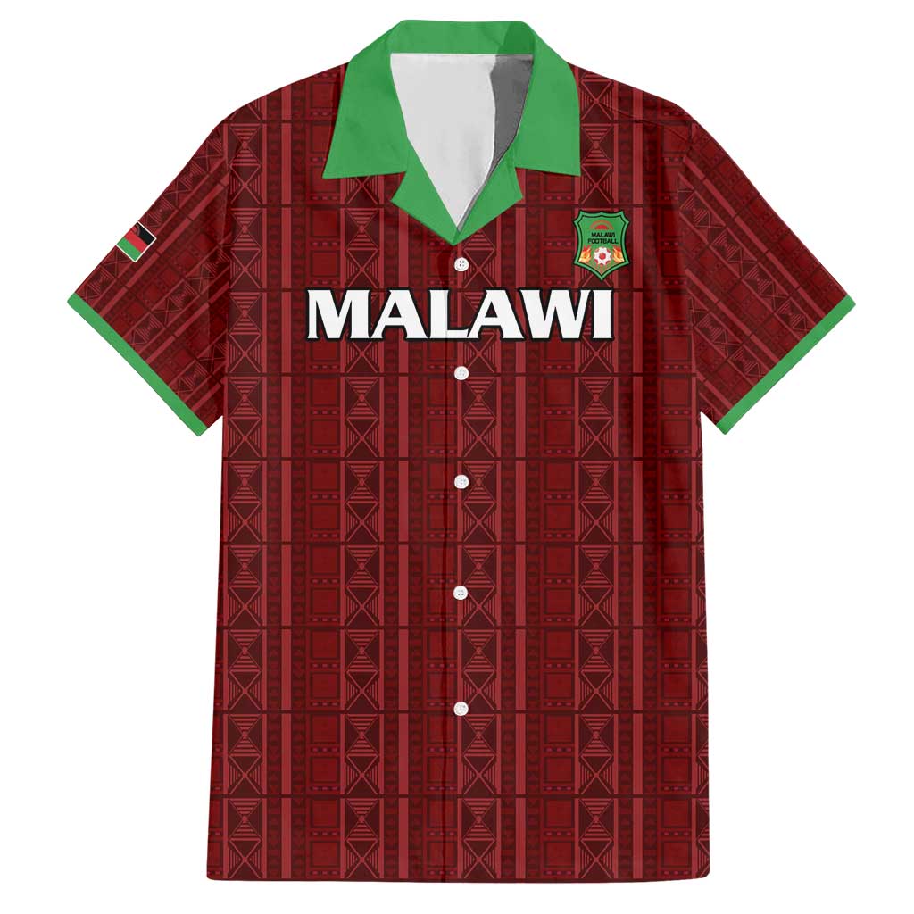 Custom Malawi Football Hawaiian Shirt Come On Flames - Red - Wonder Print Shop