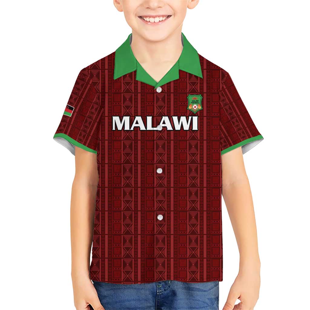 Custom Malawi Football Hawaiian Shirt Come On Flames - Red - Wonder Print Shop