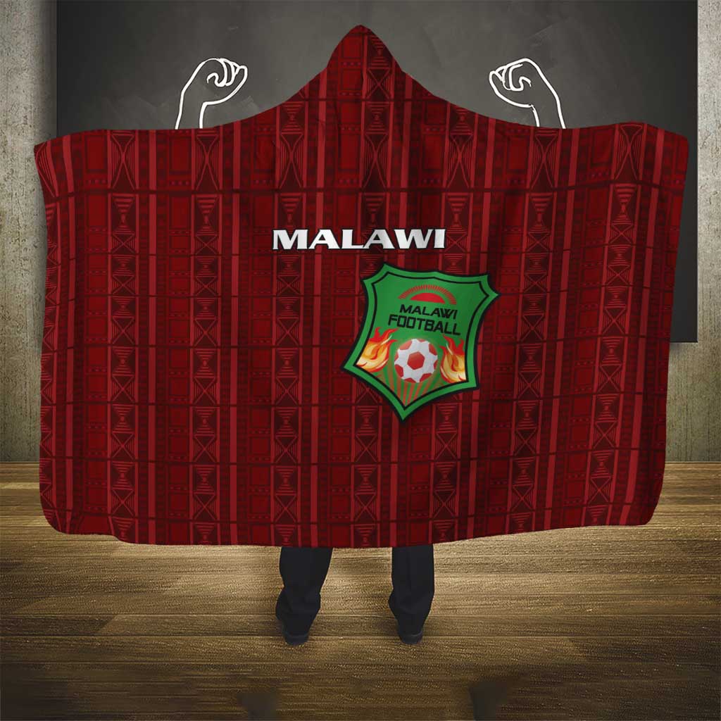 Malawi Football Hooded Blanket Come On Flames - Red - Wonder Print Shop