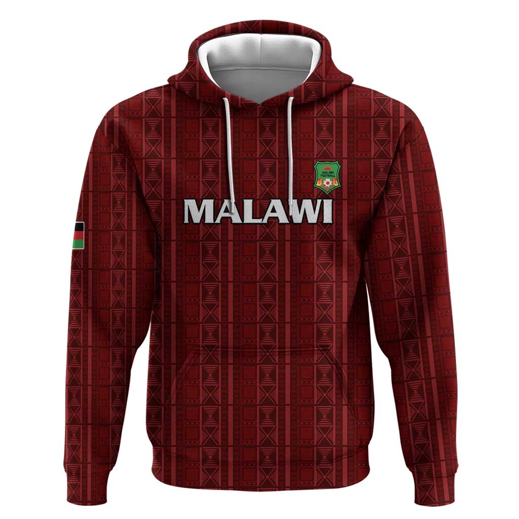 Custom Malawi Football Hoodie Come On Flames - Red - Wonder Print Shop