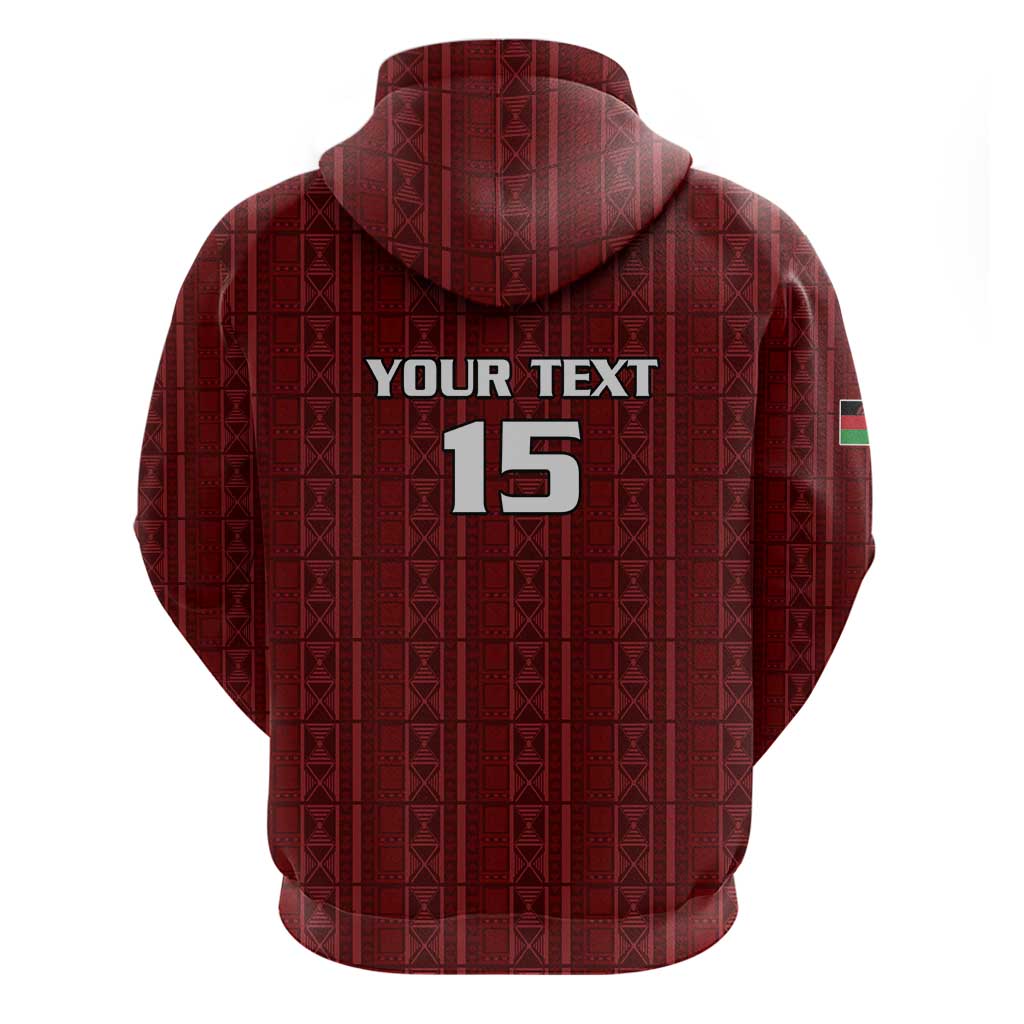 Custom Malawi Football Hoodie Come On Flames - Red - Wonder Print Shop