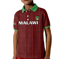 Custom Malawi Football Kid Polo Shirt Come On Flames - Red - Wonder Print Shop