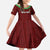 Custom Malawi Football Kid Short Sleeve Dress Come On Flames - Red - Wonder Print Shop