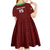 Custom Malawi Football Kid Short Sleeve Dress Come On Flames - Red - Wonder Print Shop