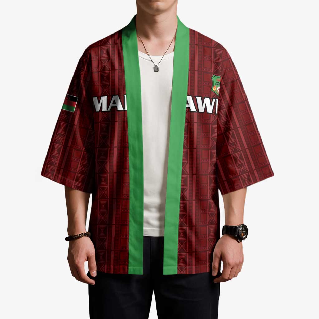 Custom Malawi Football Kimono Come On Flames - Red - Wonder Print Shop