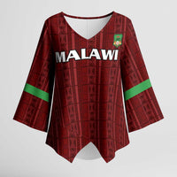 Custom Malawi Football Kimono Sleeve Blouse Come On Flames - Red - Wonder Print Shop