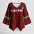 Custom Malawi Football Kimono Sleeve Blouse Come On Flames - Red - Wonder Print Shop