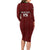 Custom Malawi Football Long Sleeve Bodycon Dress Come On Flames - Red - Wonder Print Shop