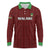 Custom Malawi Football Long Sleeve Polo Shirt Come On Flames - Red - Wonder Print Shop