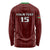 Custom Malawi Football Long Sleeve Shirt Come On Flames - Red - Wonder Print Shop