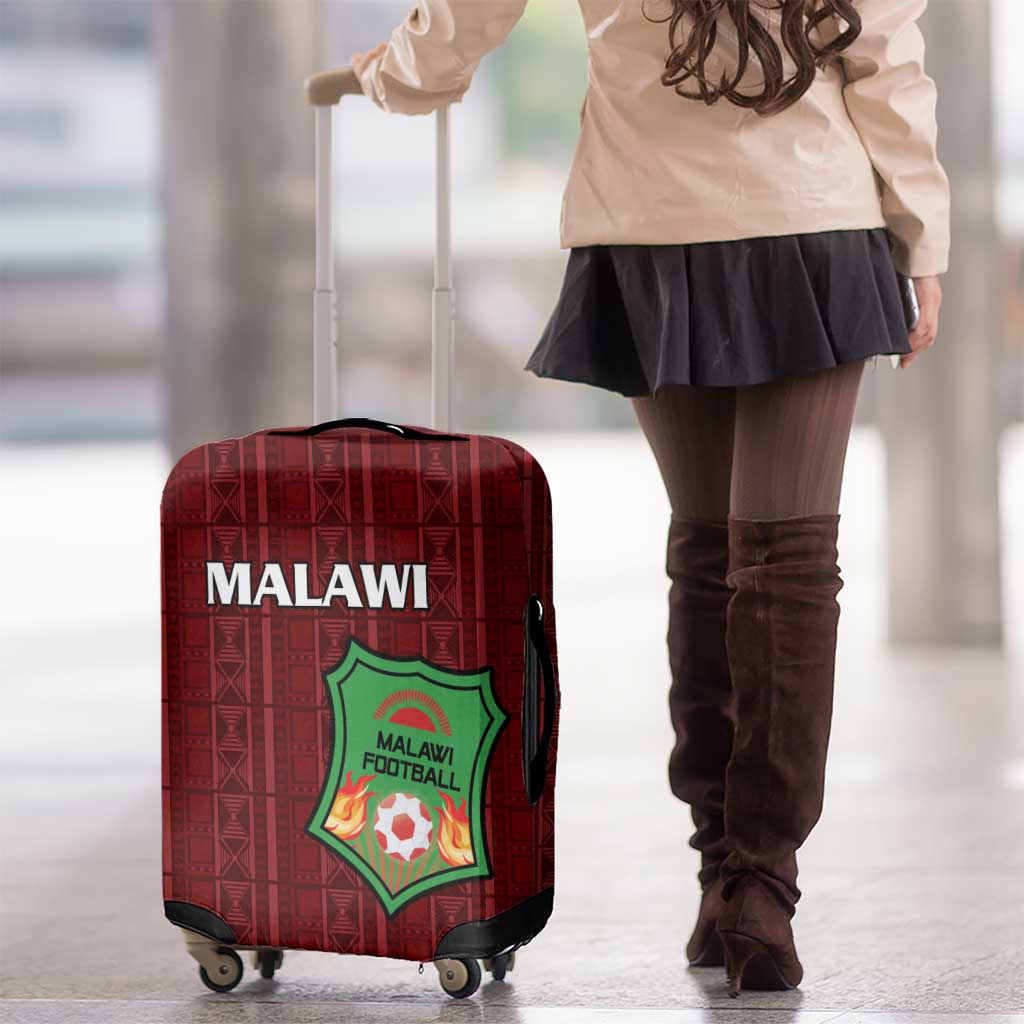 Malawi Football Luggage Cover Come On Flames - Red - Wonder Print Shop