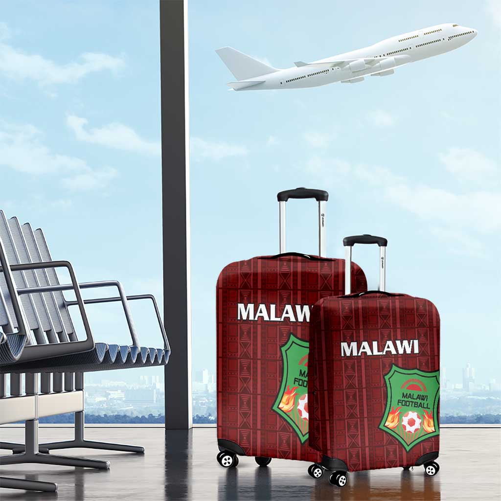 Malawi Football Luggage Cover Come On Flames - Red - Wonder Print Shop