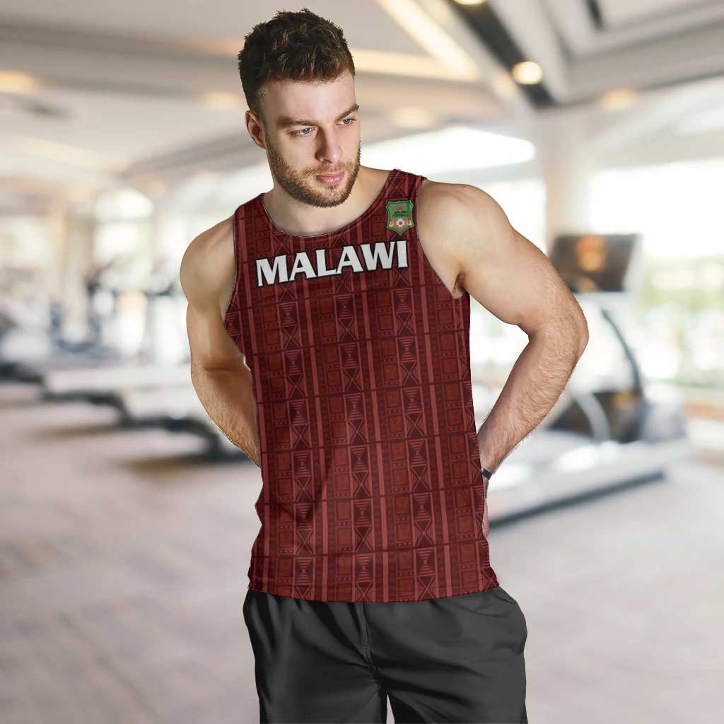 Custom Malawi Football Men Tank Top Come On Flames - Red - Wonder Print Shop