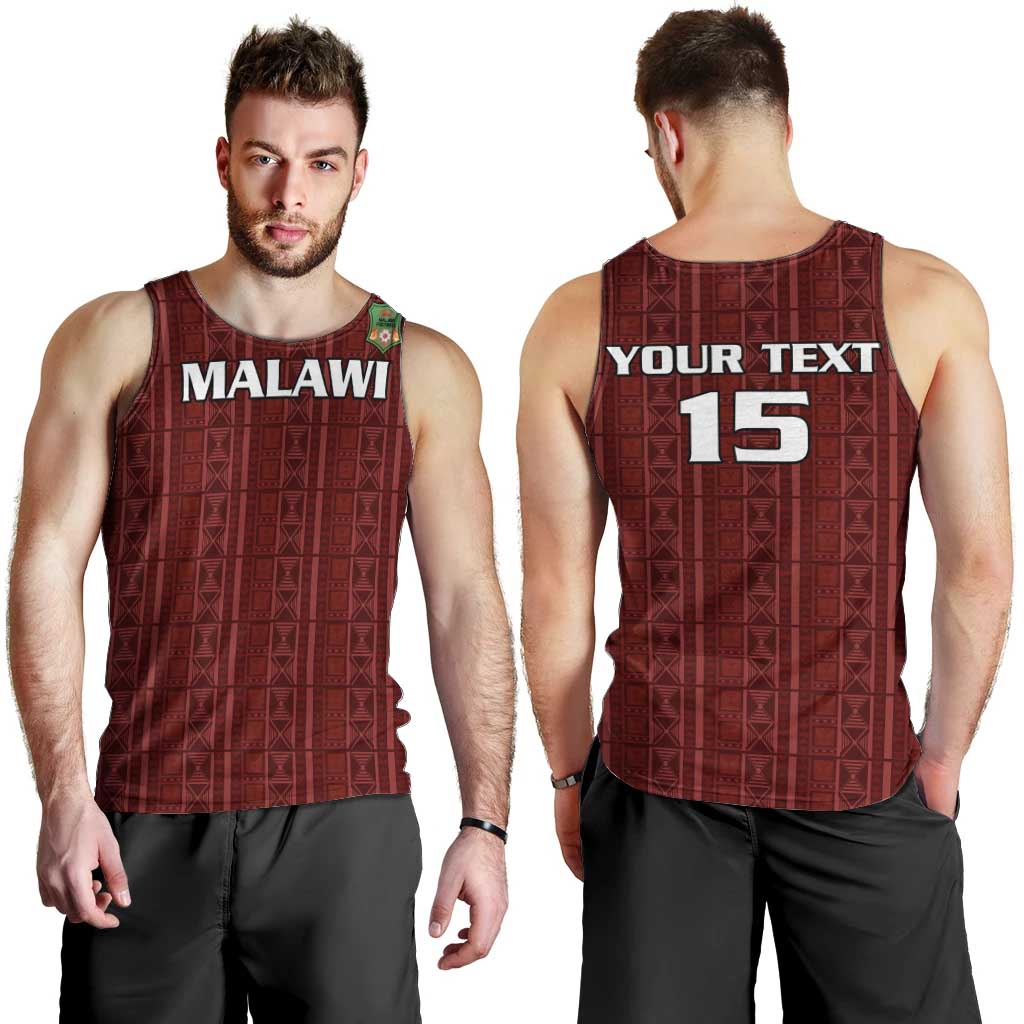 Custom Malawi Football Men Tank Top Come On Flames - Red - Wonder Print Shop