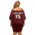 Custom Malawi Football Off Shoulder Short Dress Come On Flames - Red - Wonder Print Shop