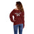 Custom Malawi Football Off Shoulder Sweater Come On Flames - Red - Wonder Print Shop