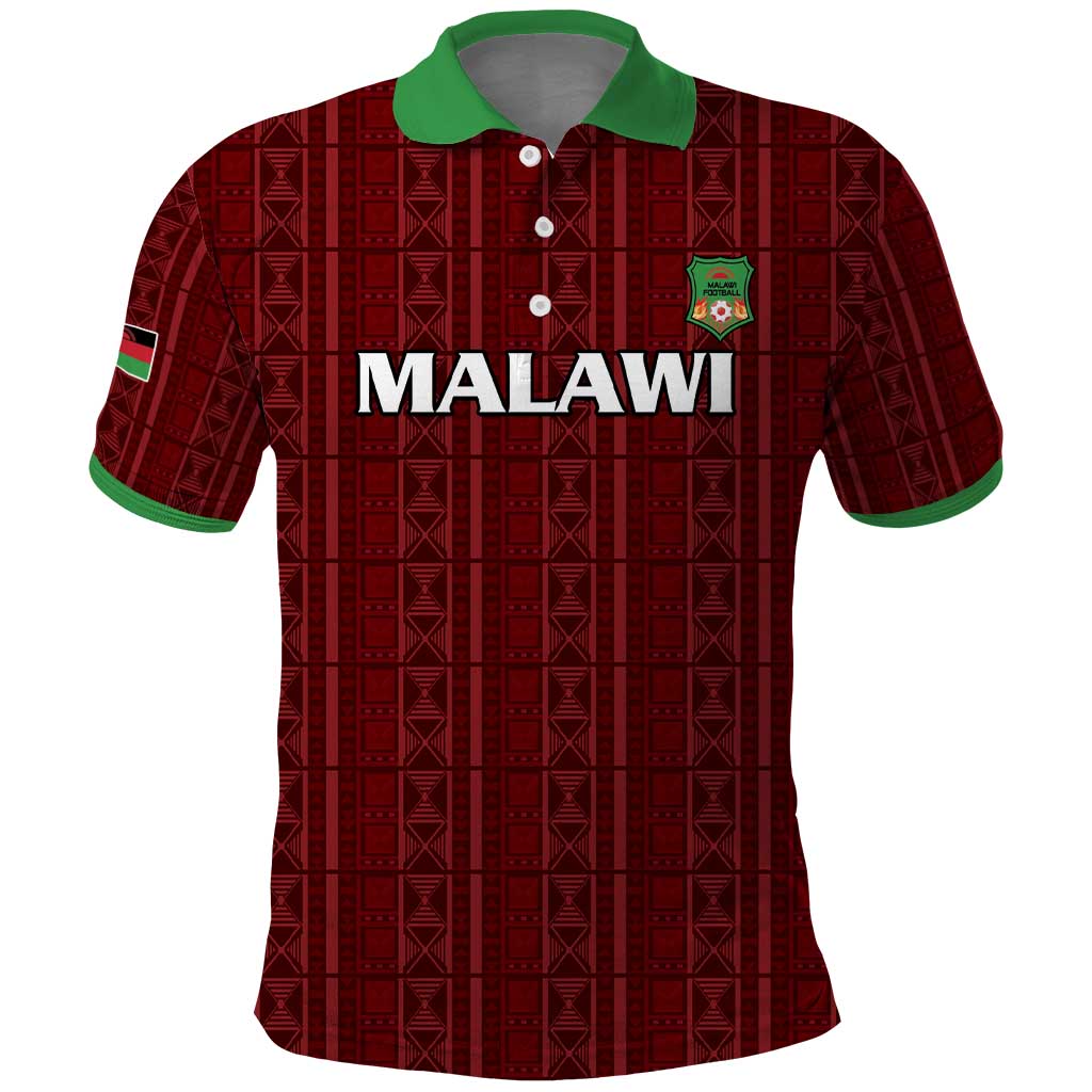 Custom Malawi Football Polo Shirt Come On Flames - Red - Wonder Print Shop