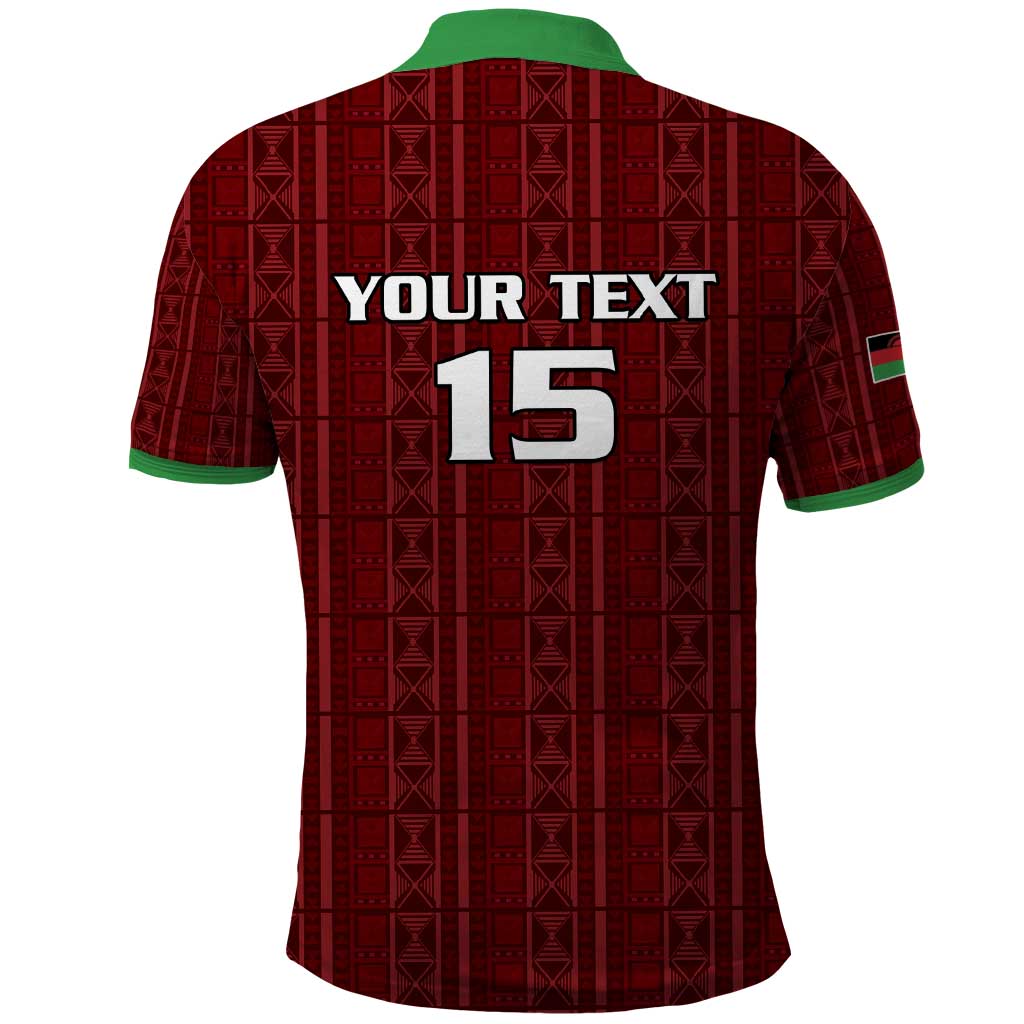Custom Malawi Football Polo Shirt Come On Flames - Red - Wonder Print Shop