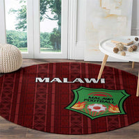 Malawi Football Round Carpet Come On Flames - Red - Wonder Print Shop