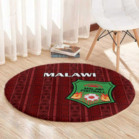 Malawi Football Round Carpet Come On Flames - Red - Wonder Print Shop
