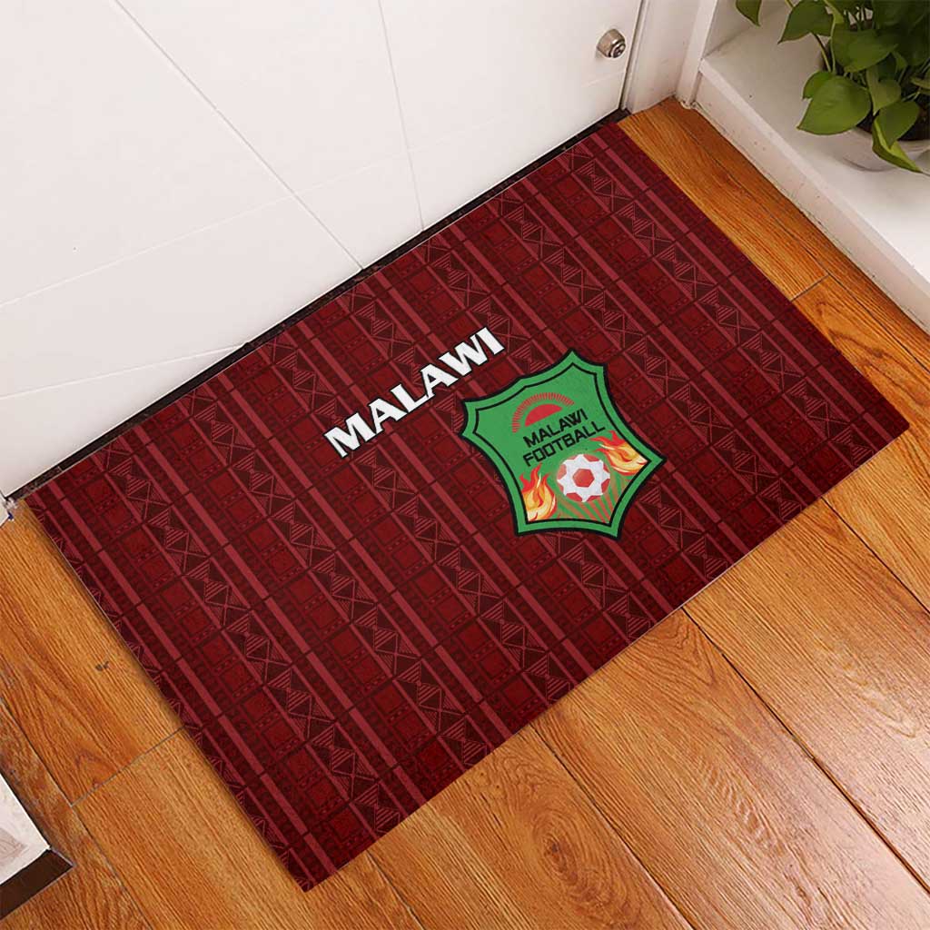 Malawi Football Rubber Doormat Come On Flames - Red - Wonder Print Shop