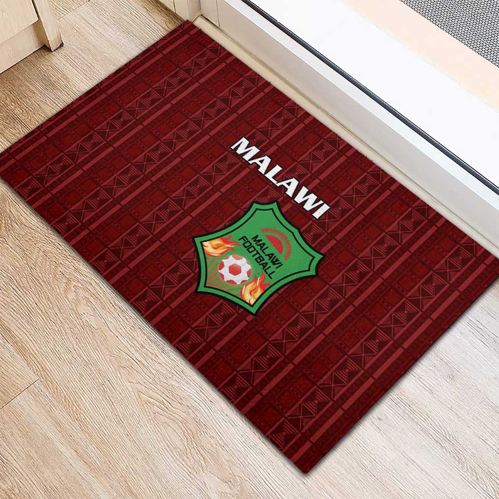Malawi Football Rubber Doormat Come On Flames - Red - Wonder Print Shop