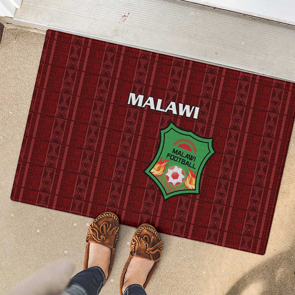 Malawi Football Rubber Doormat Come On Flames - Red - Wonder Print Shop