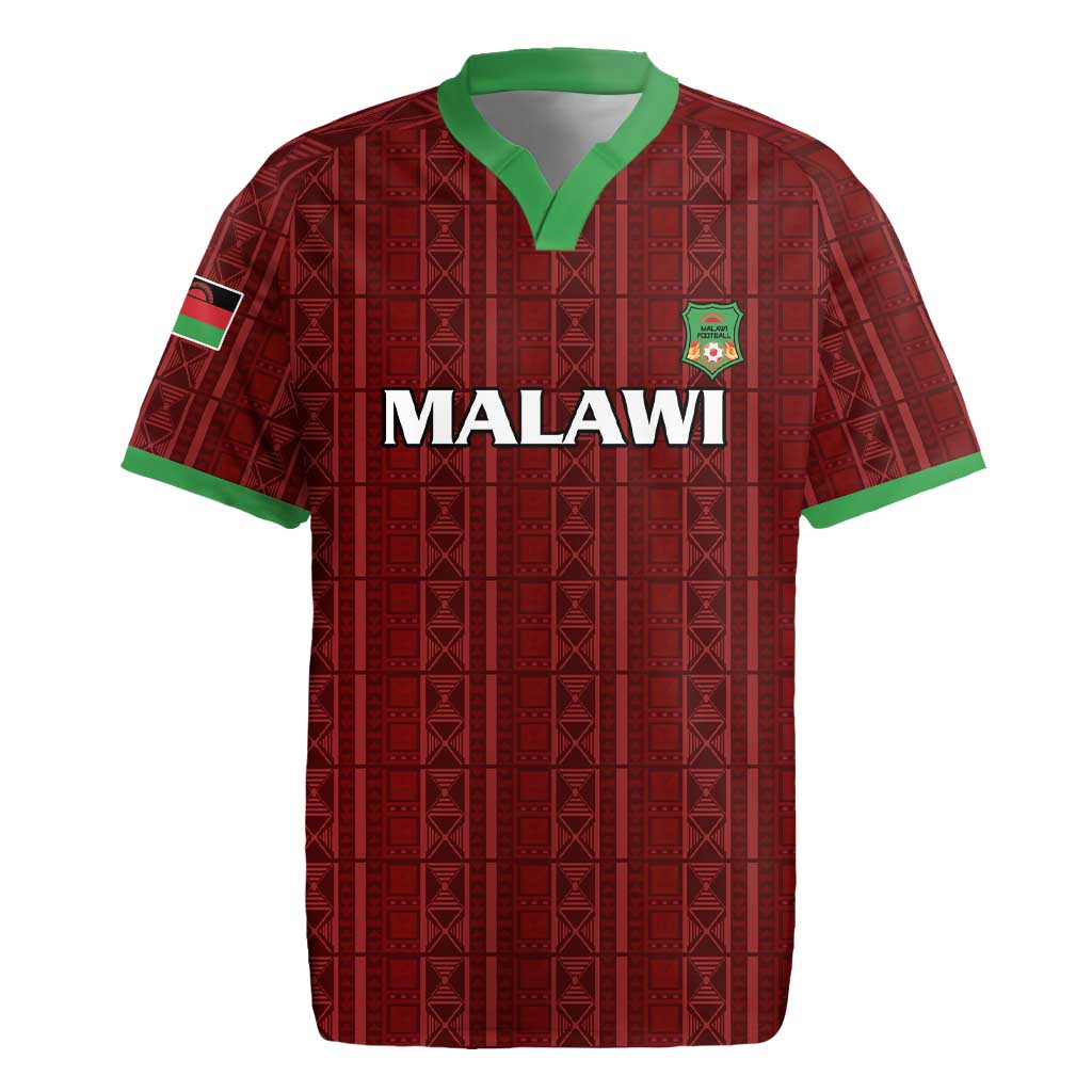Custom Malawi Football Rugby Jersey Come On Flames - Red - Wonder Print Shop