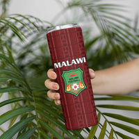 Custom Malawi Football Skinny Tumbler Come On Flames - Red - Wonder Print Shop