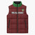 Custom Malawi Football Sleeveless Puffer Jacket Come On Flames - Red - Wonder Print Shop