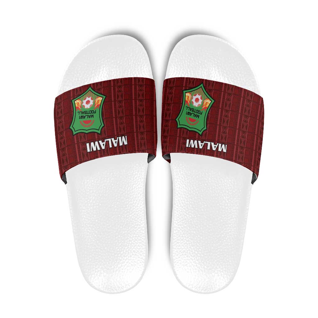 Malawi Football Slide Sandals Come On Flames - Red - Wonder Print Shop
