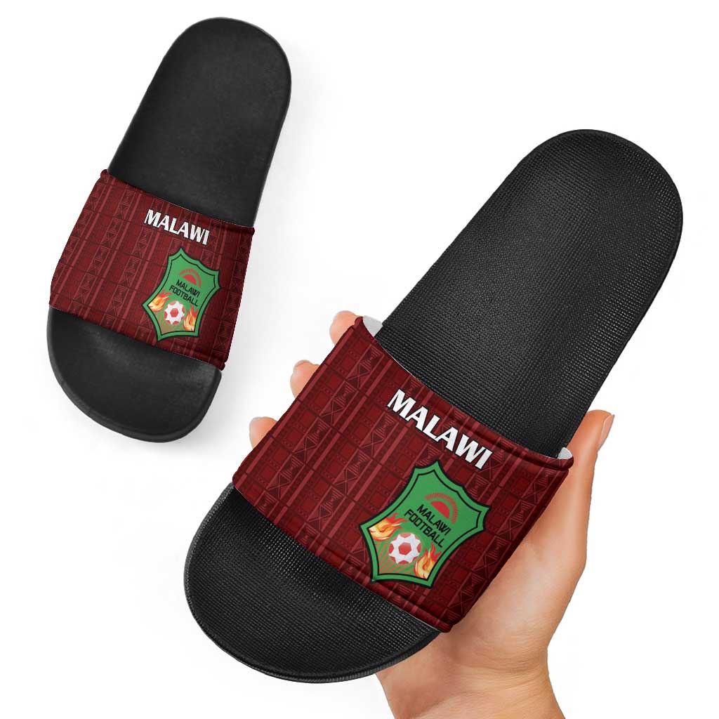 Malawi Football Slide Sandals Come On Flames - Red - Wonder Print Shop