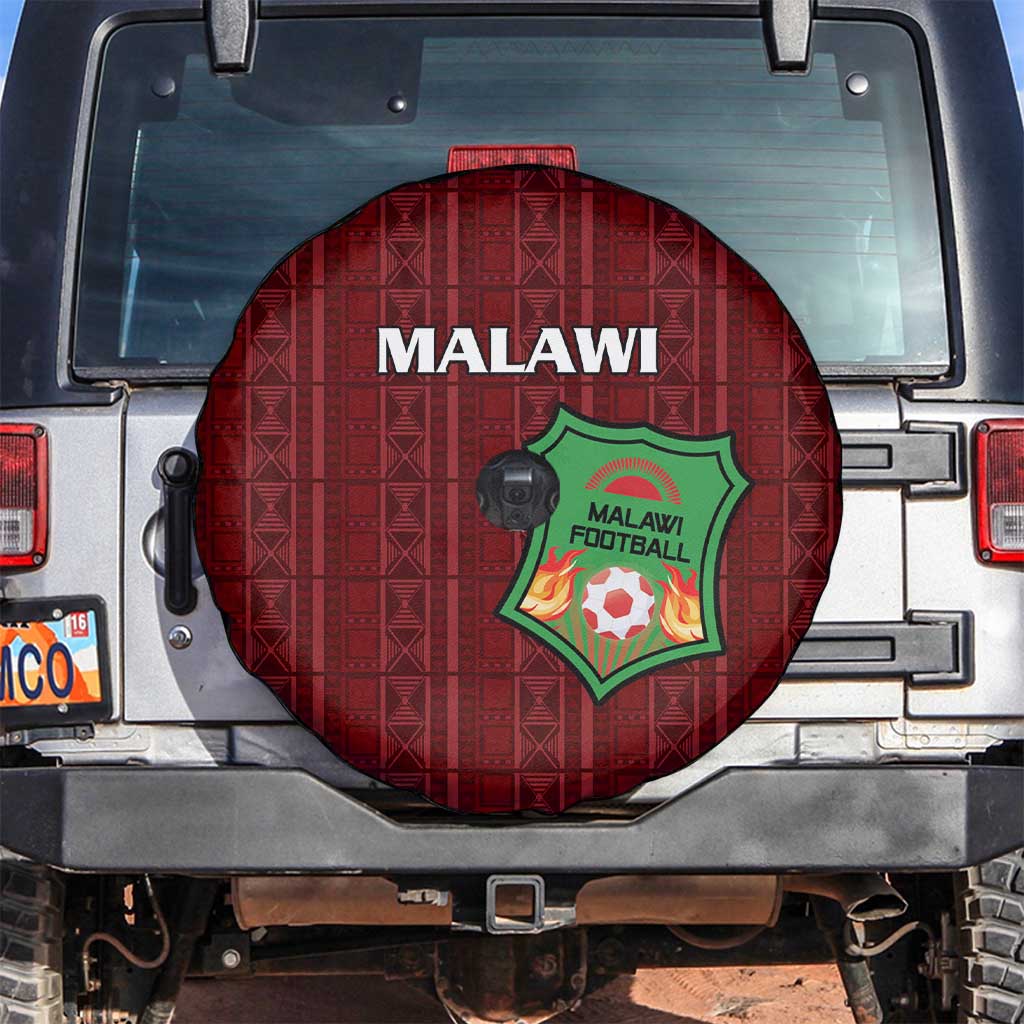 Malawi Football Spare Tire Cover Come On Flames - Red - Wonder Print Shop