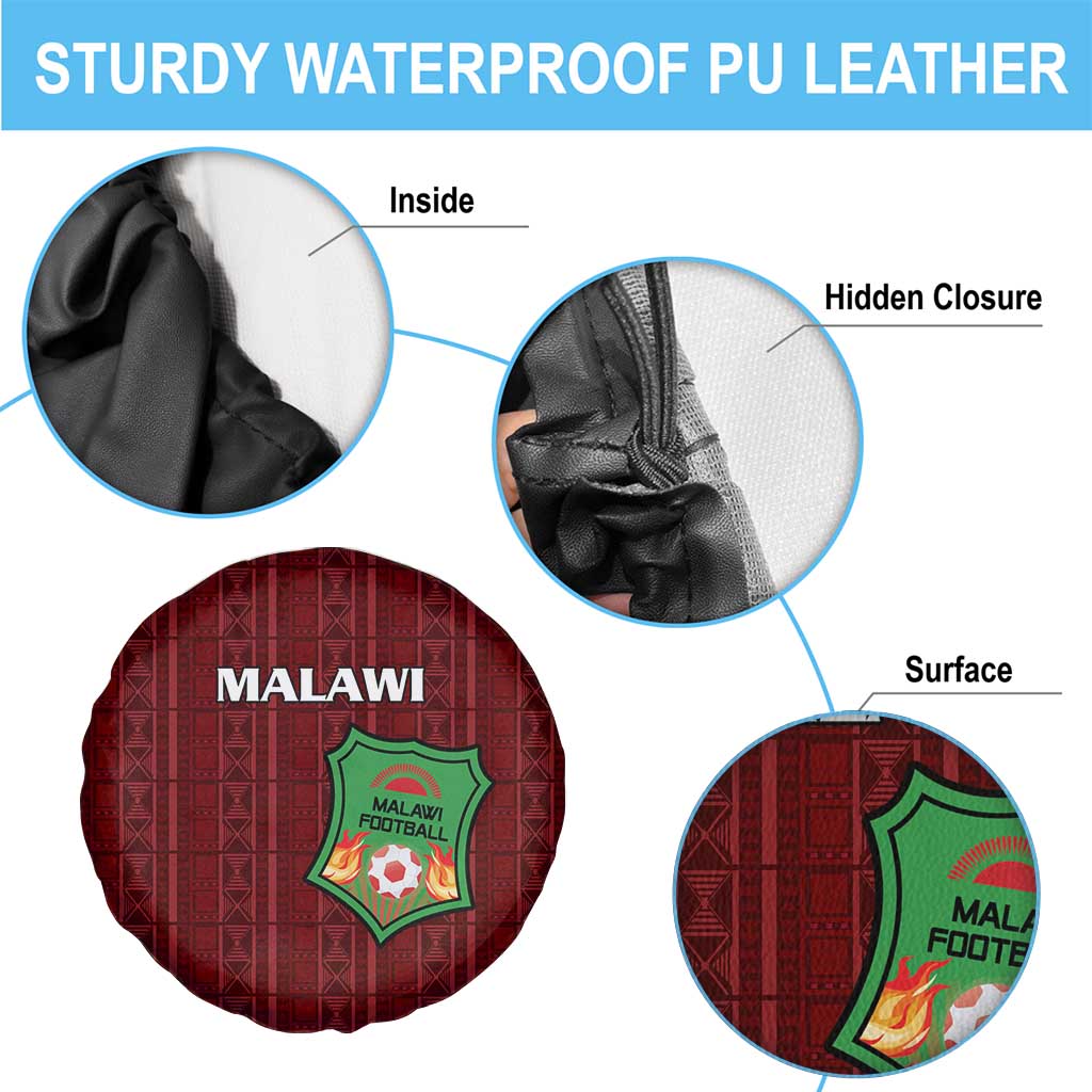 Malawi Football Spare Tire Cover Come On Flames - Red - Wonder Print Shop