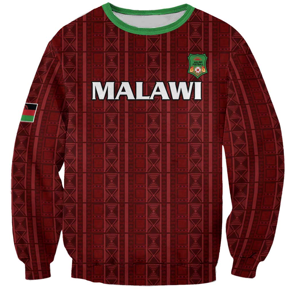 Custom Malawi Football Sweatshirt Come On Flames - Red - Wonder Print Shop