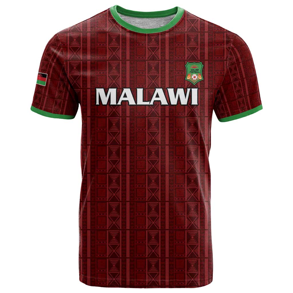 Custom Malawi Football T Shirt Come On Flames - Red - Wonder Print Shop