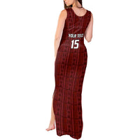 Custom Malawi Football Tank Maxi Dress Come On Flames - Red - Wonder Print Shop