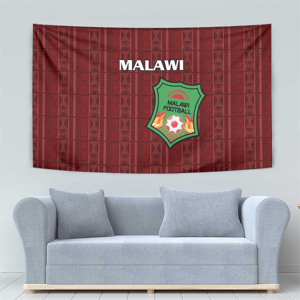 Malawi Football Tapestry Come On Flames - Red - Wonder Print Shop