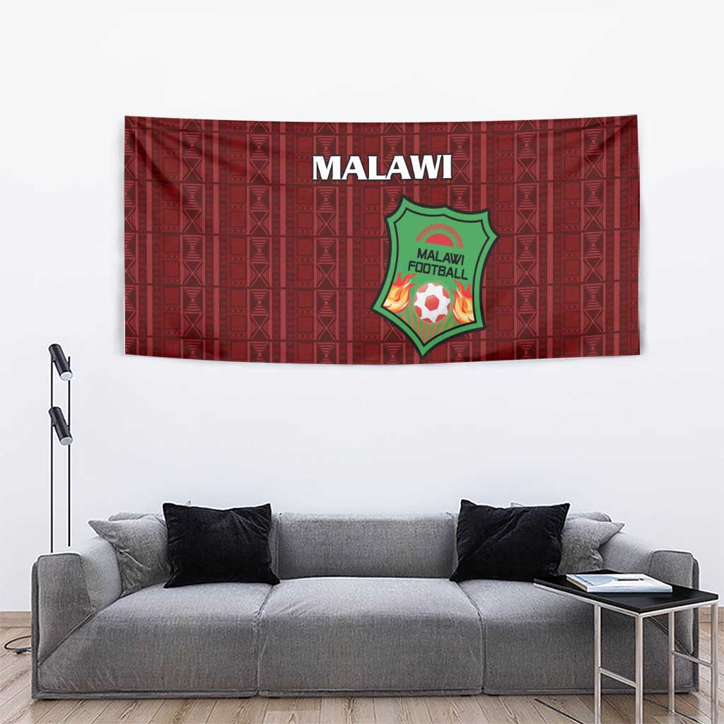 Malawi Football Tapestry Come On Flames - Red - Wonder Print Shop