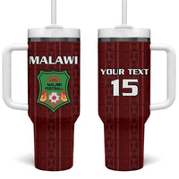 Custom Malawi Football Tumbler With Handle Come On Flames - Red - Wonder Print Shop
