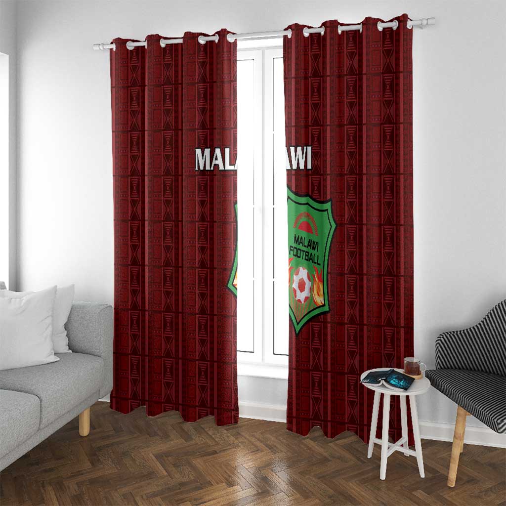 Malawi Football Window Curtain Come On Flames - Red - Wonder Print Shop