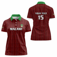 Custom Malawi Football Women Polo Shirt Come On Flames - Red - Wonder Print Shop