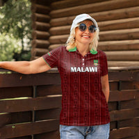 Custom Malawi Football Women Polo Shirt Come On Flames - Red - Wonder Print Shop