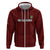 Custom Malawi Football Zip Hoodie Come On Flames - Red - Wonder Print Shop