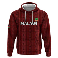 Custom Malawi Football Zip Hoodie Come On Flames - Red - Wonder Print Shop