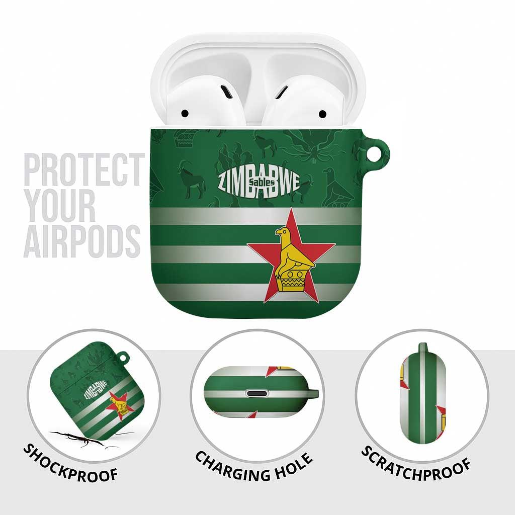 Rugby Zimbabwe Custom AirPods Case Go Champions Sables - Wonder Print Shop
