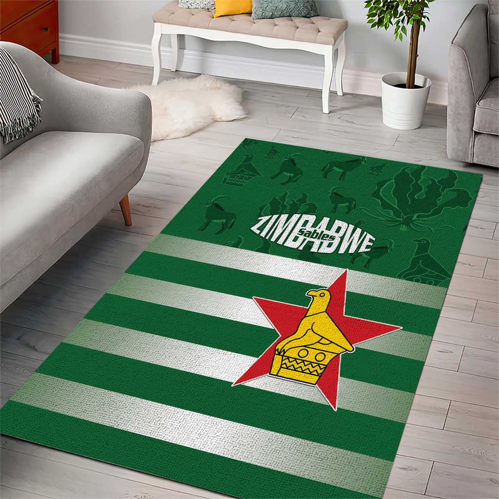 Rugby Zimbabwe Area Rug Go Champions Sables - Wonder Print Shop