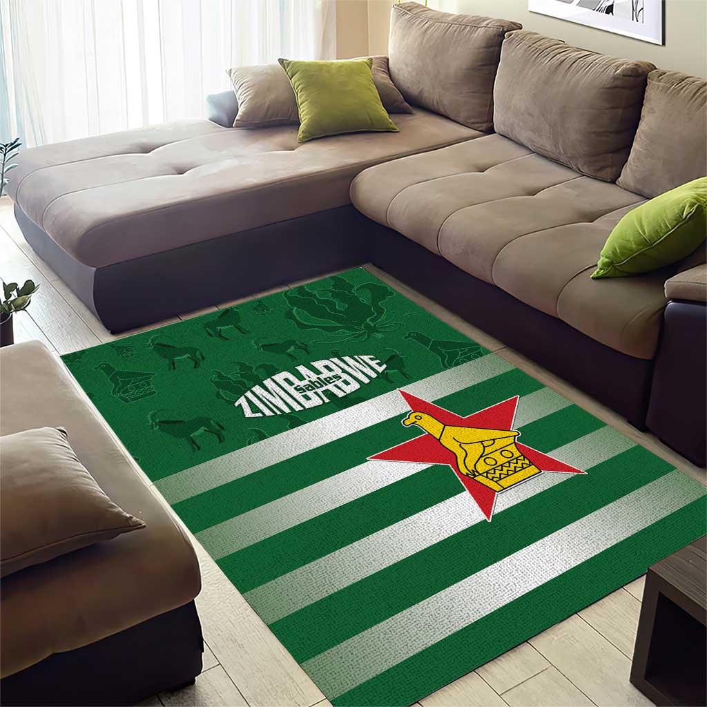 Rugby Zimbabwe Area Rug Go Champions Sables - Wonder Print Shop