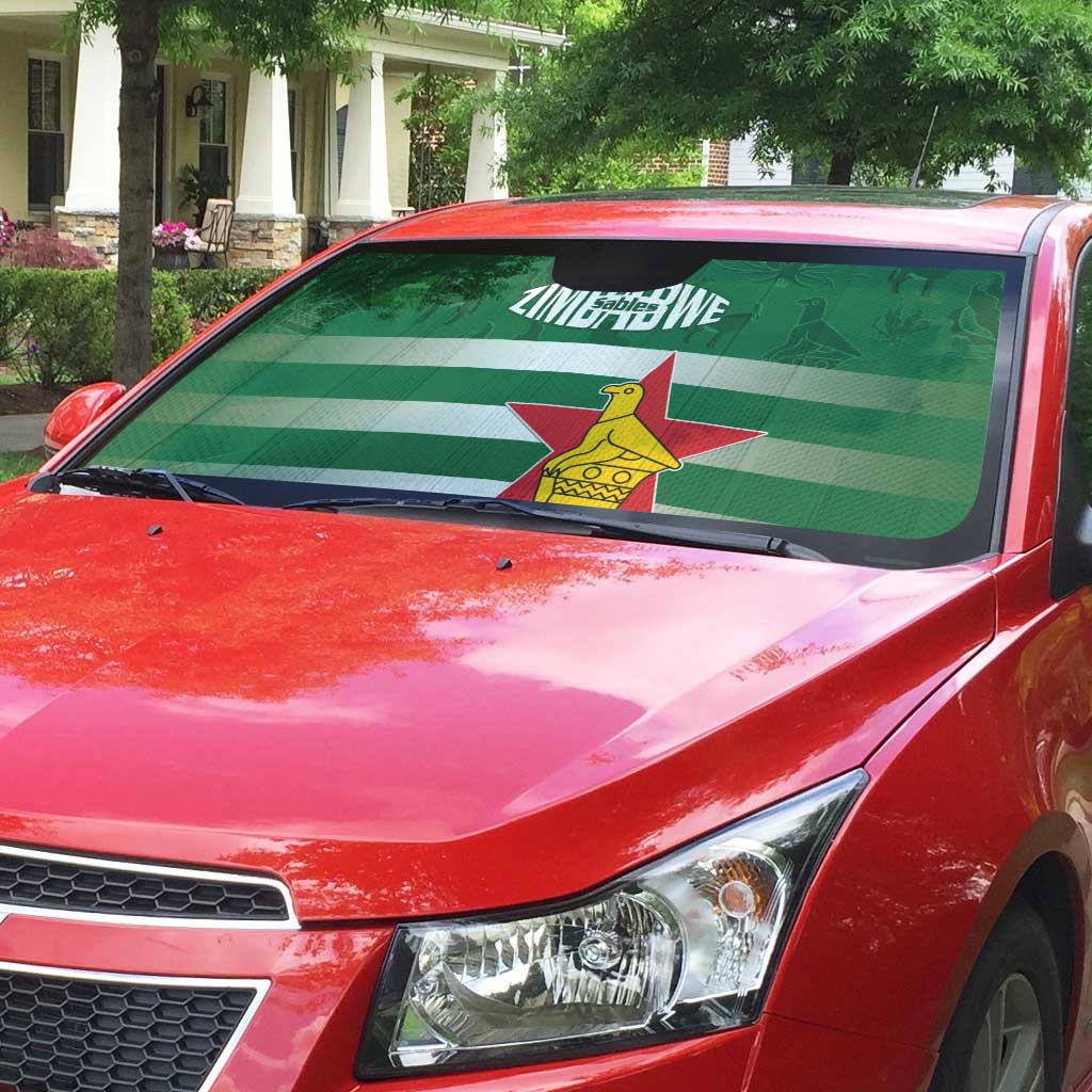Rugby Zimbabwe Custom Auto Sun Shade Go Champions Sables - Wonder Print Shop
