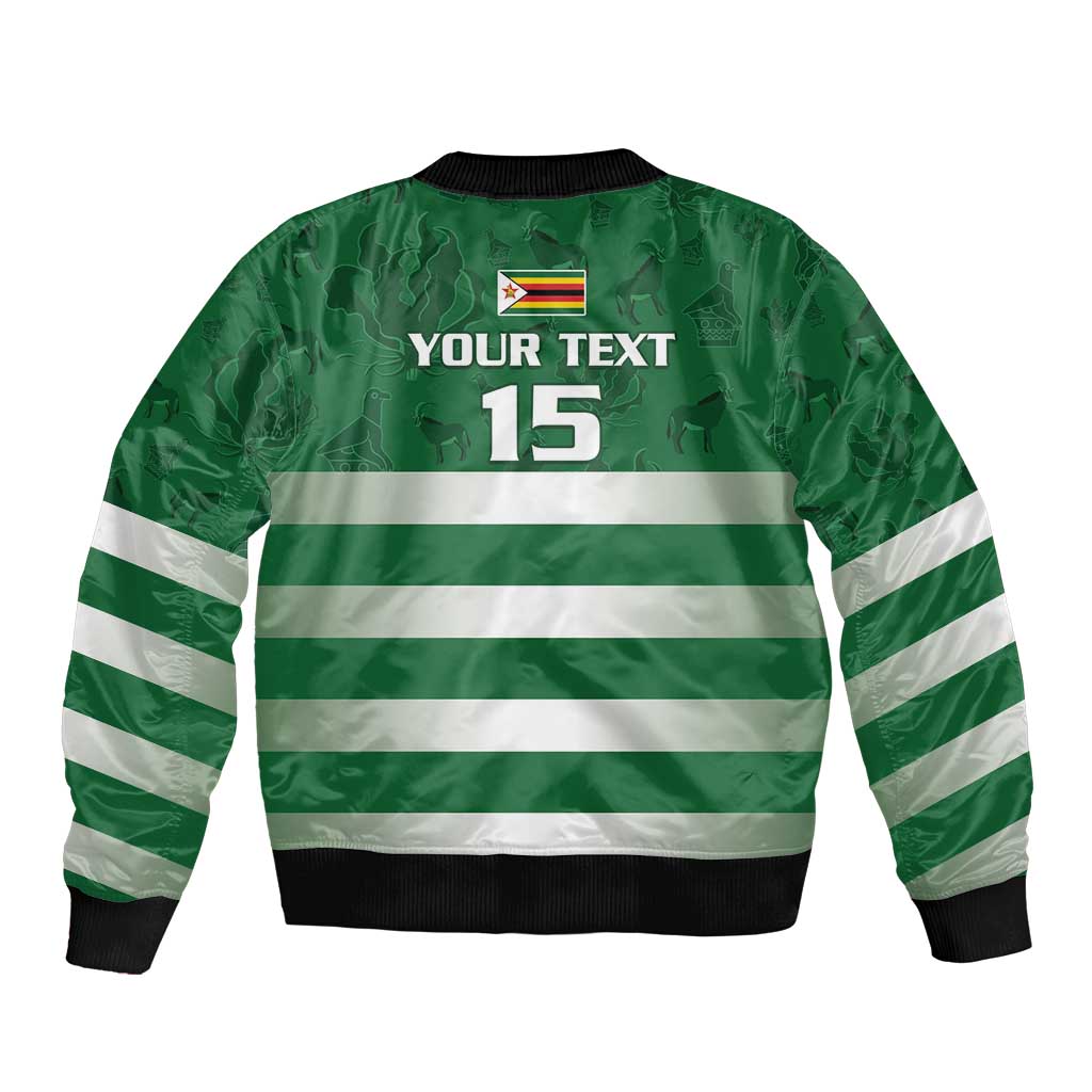 Rugby Zimbabwe Custom Bomber Jacket Go Champions Sables - Wonder Print Shop